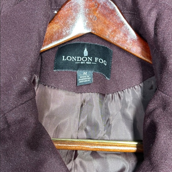 London Fog Purple Trench Coat with Belted Waist - Picture 2 of 3